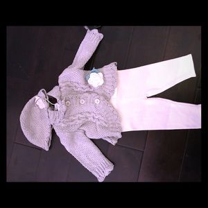 3 piece baby cardigan set